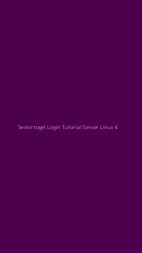 Tampilan Antarmuka Aplikasi Seniortogel Login Tutorial Server Linux - 4