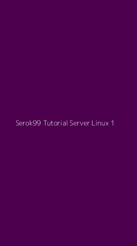 Tampilan Antarmuka Aplikasi Serok99 Tutorial Server Linux - 1