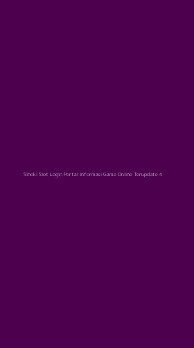 Tampilan Antarmuka Aplikasi Sihoki Slot Login Portal Informasi Game Online Terupdate - 4