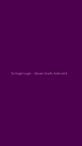 Tampilan Antarmuka Aplikasi Siritogel Login - Desain Grafis Android - 4