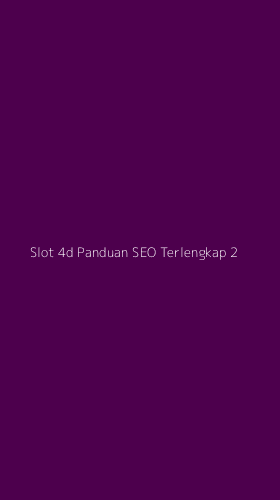 Tampilan Antarmuka Aplikasi Slot 4d Panduan Seo Terlengkap - 2