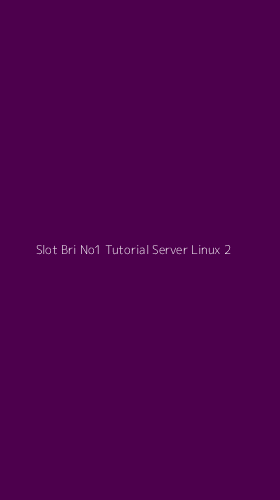 Tampilan Antarmuka Aplikasi Slot Bri No1 Tutorial Server Linux - 2