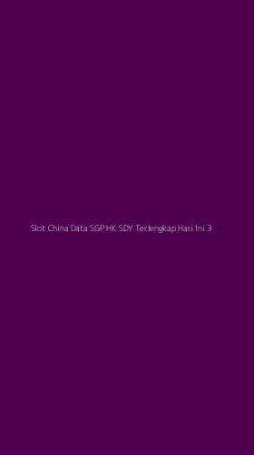 Tampilan Antarmuka Aplikasi Slot China Data Sgp Hk Sdy Terlengkap Hari Ini - 3