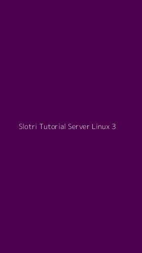 Tampilan Antarmuka Aplikasi Slotri Tutorial Server Linux - 3