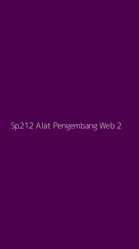 Tampilan Antarmuka Aplikasi Sp212 Alat Pengembang Web - 2