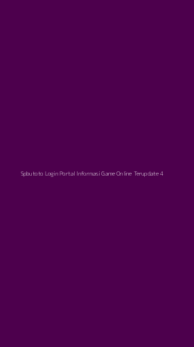 Tampilan Antarmuka Aplikasi Spbutoto Login Portal Informasi Game Online Terupdate - 4