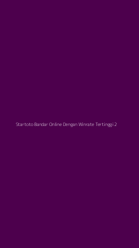 Tampilan Antarmuka Aplikasi Startoto Bandar Online Dengan Winrate Tertinggi - 2