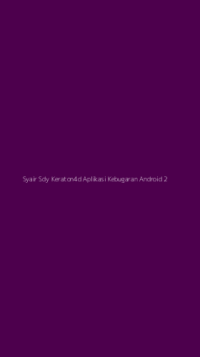 Tampilan Antarmuka Aplikasi Syair Sdy Keraton4d Aplikasi Kebugaran Android - 2
