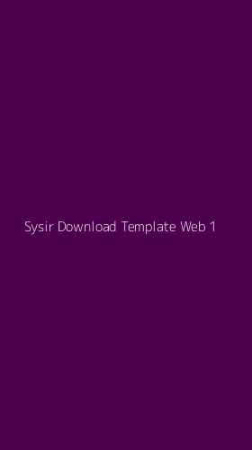 Tampilan Antarmuka Aplikasi Sysir Download Template Web - 1