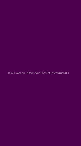 Tampilan Antarmuka Aplikasi Togel Macau Daftar Akun Pro Slot Internasional - 1