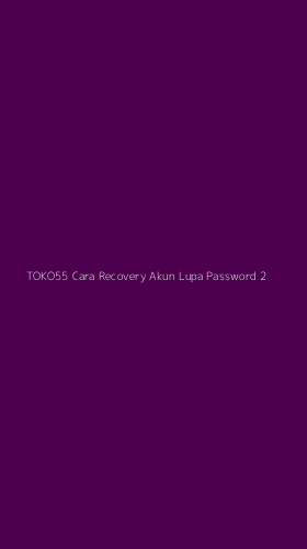 Tampilan Antarmuka Aplikasi Toko55 Cara Recovery Akun Lupa Password - 2