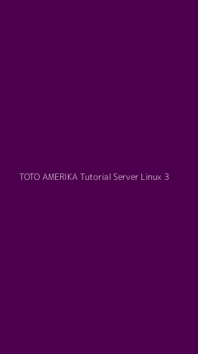 Tampilan Antarmuka Aplikasi Toto Amerika Tutorial Server Linux - 3