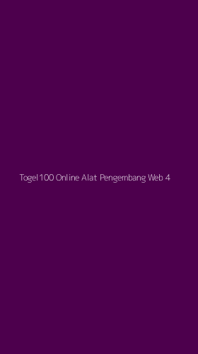 Tampilan Antarmuka Aplikasi Togel100 Online Alat Pengembang Web - 4