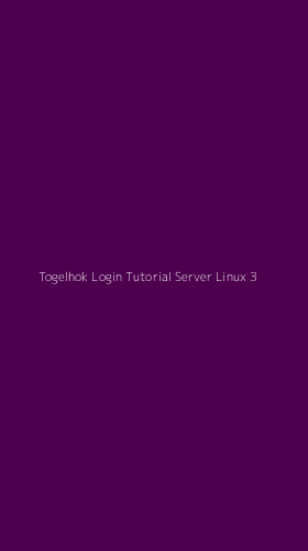 Tampilan Antarmuka Aplikasi Togelhok Login Tutorial Server Linux - 3