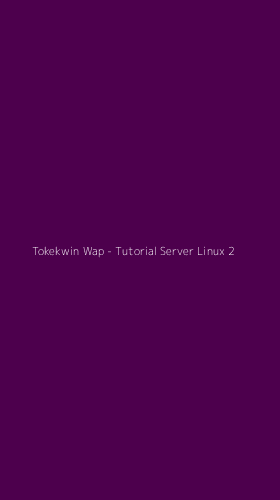 Tampilan Antarmuka Aplikasi Tokekwin Wap - Tutorial Server Linux - 2