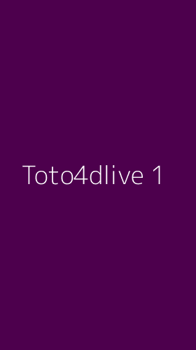 Tampilan Antarmuka Aplikasi Toto4dlive - 1
