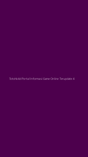 Tampilan Antarmuka Aplikasi Totohk4d Portal Informasi Game Online Terupdate - 4
