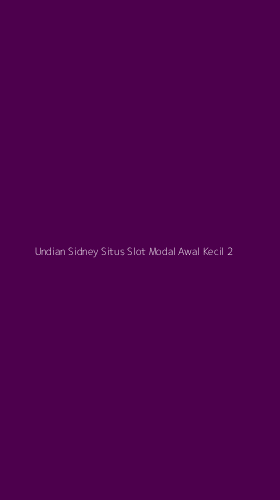 Tampilan Antarmuka Aplikasi Undian Sidney Situs Slot Modal Awal Kecil - 2