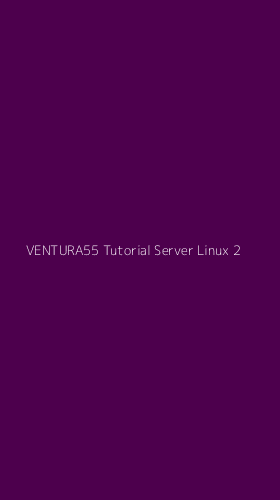 Tampilan Antarmuka Aplikasi Ventura55 Tutorial Server Linux - 2