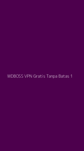 Tampilan Antarmuka Aplikasi Wdboss Vpn Gratis Tanpa Batas - 1