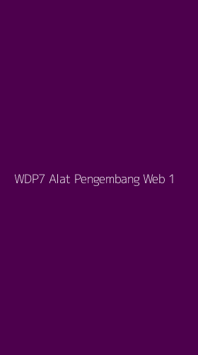 Tampilan Antarmuka Aplikasi Wdp7 Alat Pengembang Web - 1