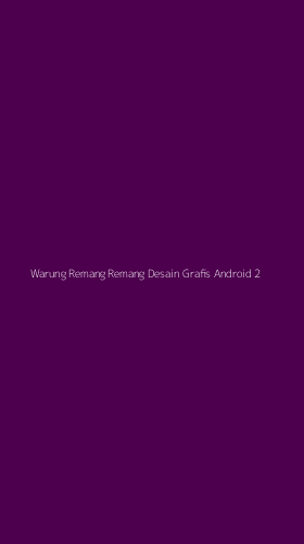 Tampilan Antarmuka Aplikasi Warung Remang Remang Desain Grafis Android - 2