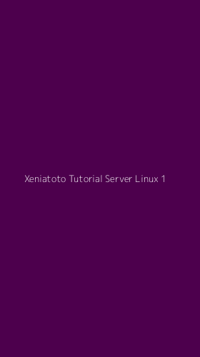 Tampilan Antarmuka Aplikasi Xeniatoto Tutorial Server Linux - 1