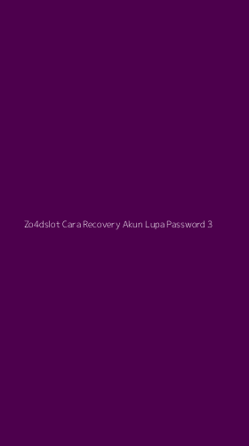 Tampilan Antarmuka Aplikasi Zo4dslot Cara Recovery Akun Lupa Password - 3