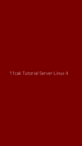 Tampilan Antarmuka Aplikasi 11cak Tutorial Server Linux - 4