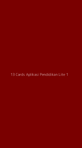 Tampilan Antarmuka Aplikasi 13 Cards Aplikasi Pendidikan Lite - 1