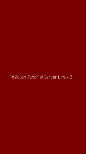 Tampilan Antarmuka Aplikasi 169cuan Tutorial Server Linux - 3