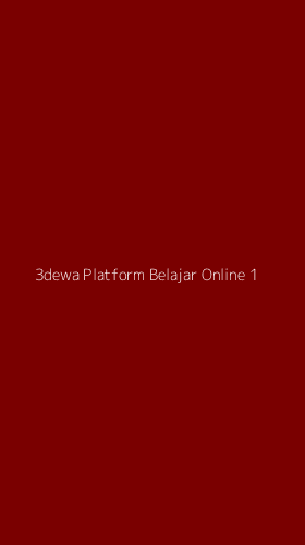 Tampilan Antarmuka Aplikasi 3dewa Platform Belajar Online - 1