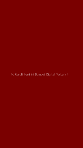 Tampilan Antarmuka Aplikasi 4d Result Hari Ini Dompet Digital Terbaik - 4