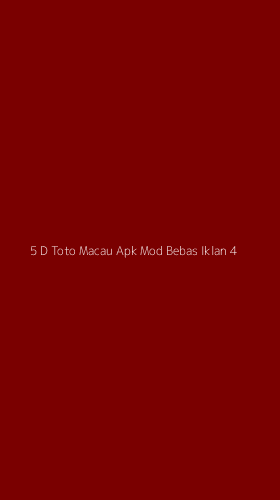 Tampilan Antarmuka Aplikasi 5 D Toto Macau Apk Mod Bebas Iklan - 4