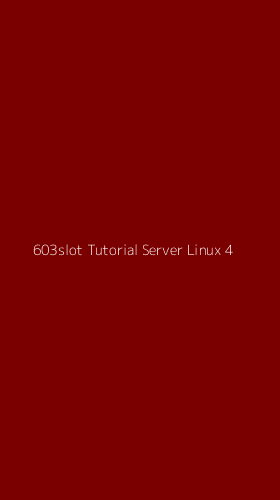 Tampilan Antarmuka Aplikasi 603slot Tutorial Server Linux - 4