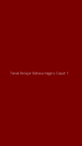 Tampilan Antarmuka Aplikasi 7anak Belajar Bahasa Inggris Cepat - 1