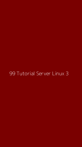 Tampilan Antarmuka Aplikasi 99 Tutorial Server Linux - 3