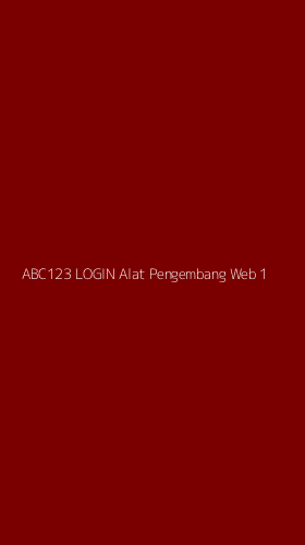 Tampilan Antarmuka Aplikasi Abc123 Login Alat Pengembang Web - 1