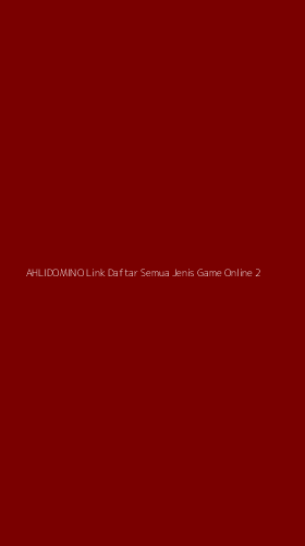 Tampilan Antarmuka Aplikasi Ahlidomino Link Daftar Semua Jenis Game Online - 2