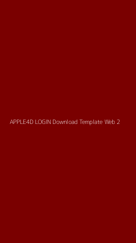 Tampilan Antarmuka Aplikasi Apple4d Login Download Template Web - 2