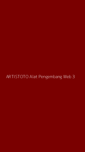 Tampilan Antarmuka Aplikasi Artistoto Alat Pengembang Web - 3