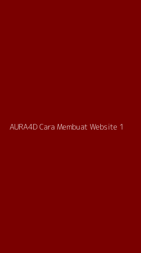 Tampilan Antarmuka Aplikasi Aura4d Cara Membuat Website - 1