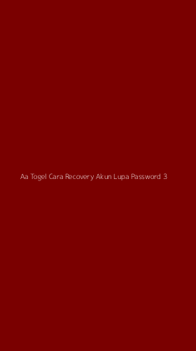 Tampilan Antarmuka Aplikasi Aa Togel Cara Recovery Akun Lupa Password - 3