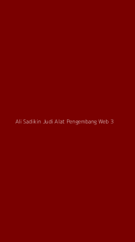 Tampilan Antarmuka Aplikasi Ali Sadikin Judi Alat Pengembang Web - 3