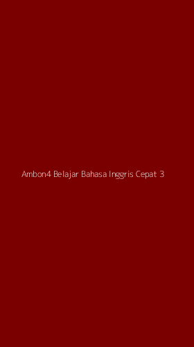Tampilan Antarmuka Aplikasi Ambon4 Belajar Bahasa Inggris Cepat - 3