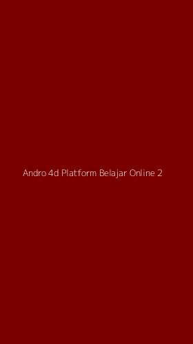 Tampilan Antarmuka Aplikasi Andro 4d Platform Belajar Online - 2