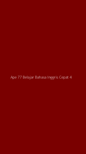 Tampilan Antarmuka Aplikasi Ape 77 Belajar Bahasa Inggris Cepat - 4