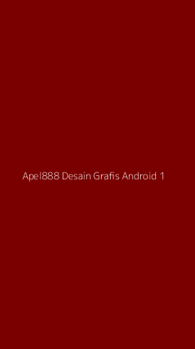 Tampilan Antarmuka Aplikasi Apel888 Desain Grafis Android - 1