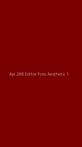 Tampilan Antarmuka Aplikasi Api 288 Editor Foto Aesthetic - 1