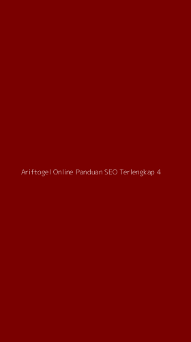 Tampilan Antarmuka Aplikasi Ariftogel Online Panduan Seo Terlengkap - 4